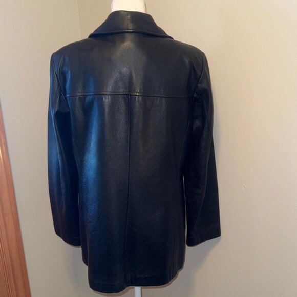 Vintage Women’s Black 100 % Leather Jacket - Medium - Picture 4 of 7